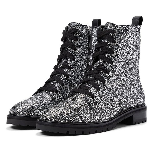 kate spade Shoes - Kate Spade Women's Jemma Black  Silver Glitter Fashion Boots Size 9 NIB MSRP 289